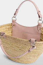 Borsa di Paglia Media Rosa