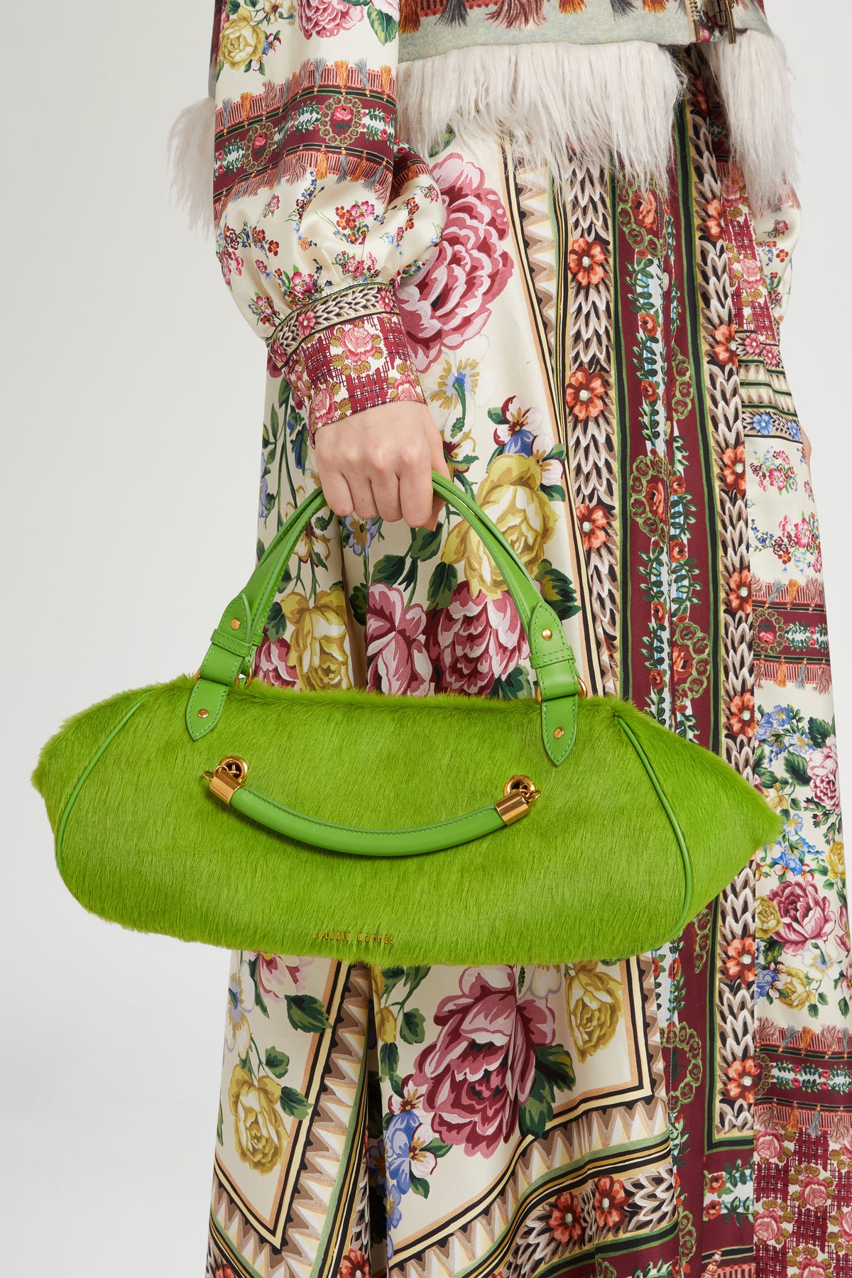 Green Antine Pony-Effect Bag