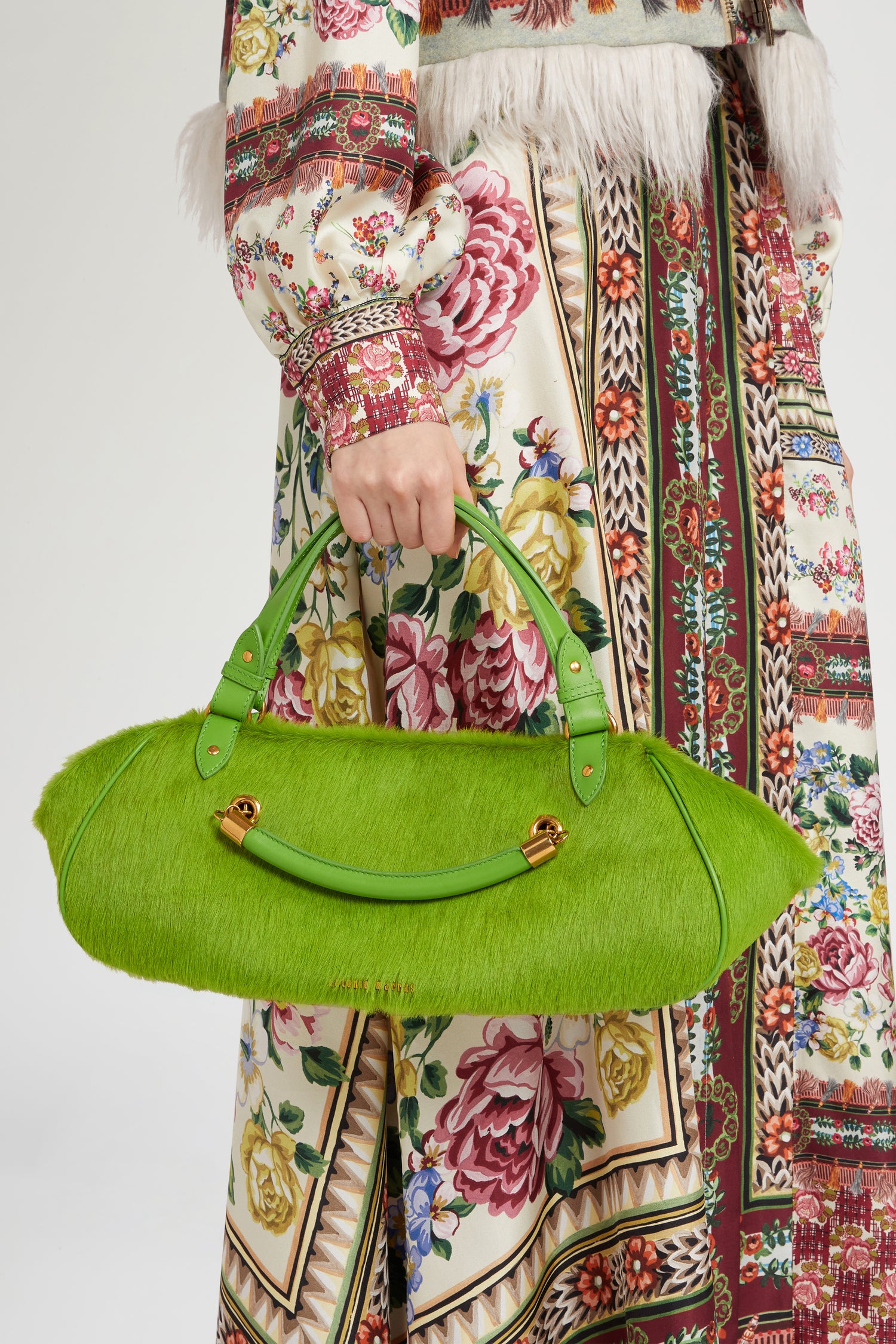 Green Antine Pony-Effect Bag