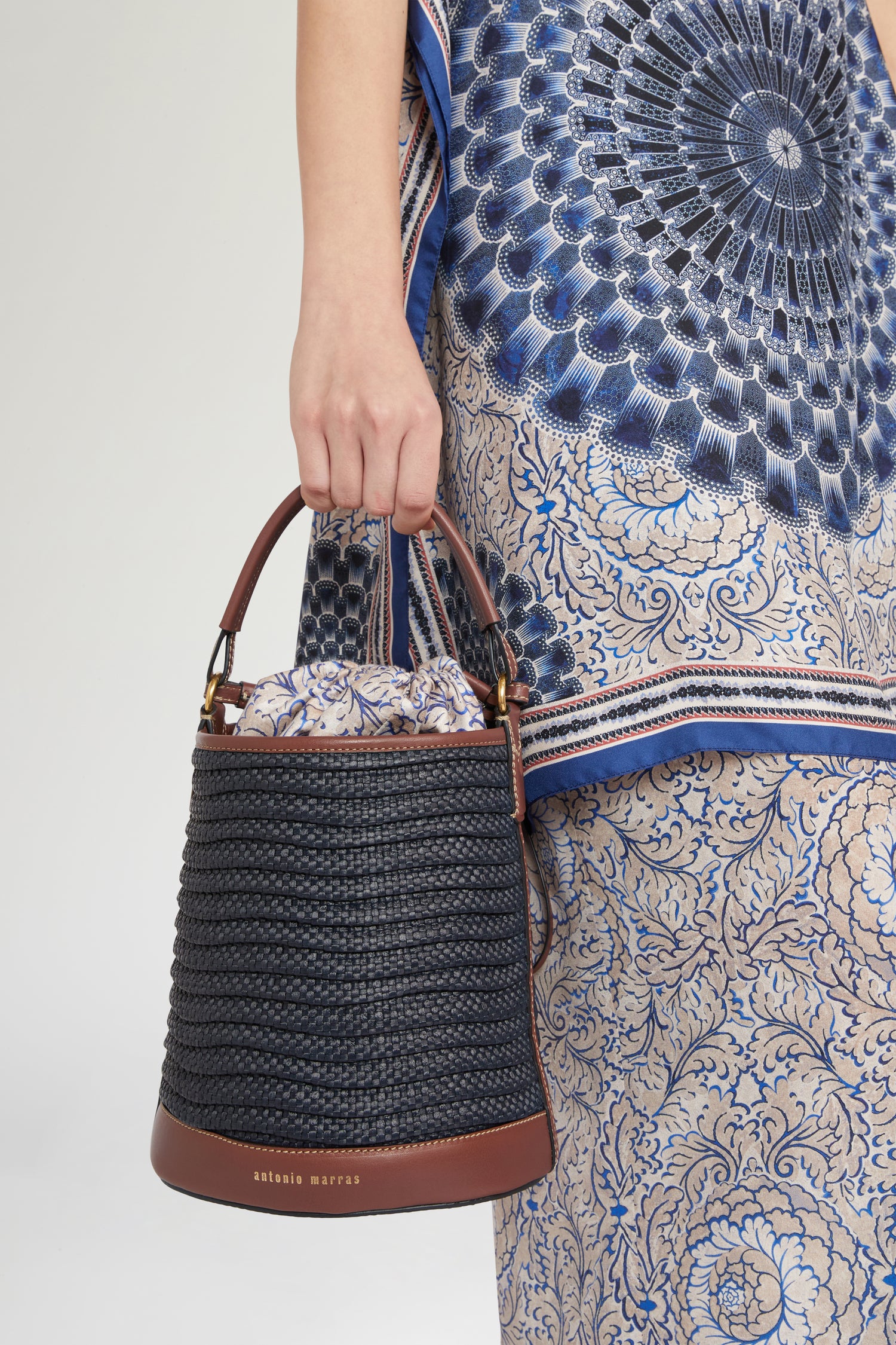 Consuelo Bag in Blue Raffia