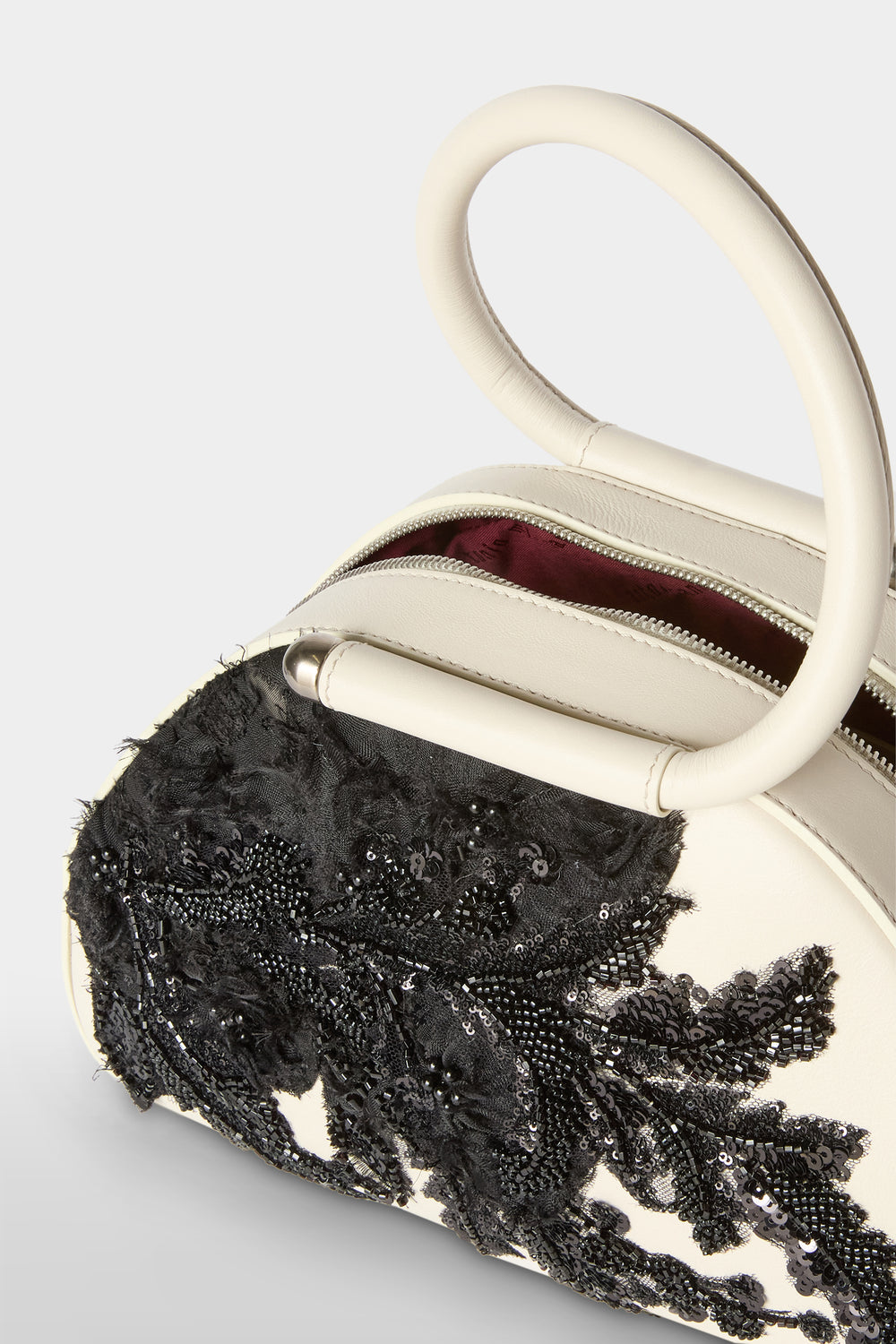 Ivory Caragol Bag with Embroidery