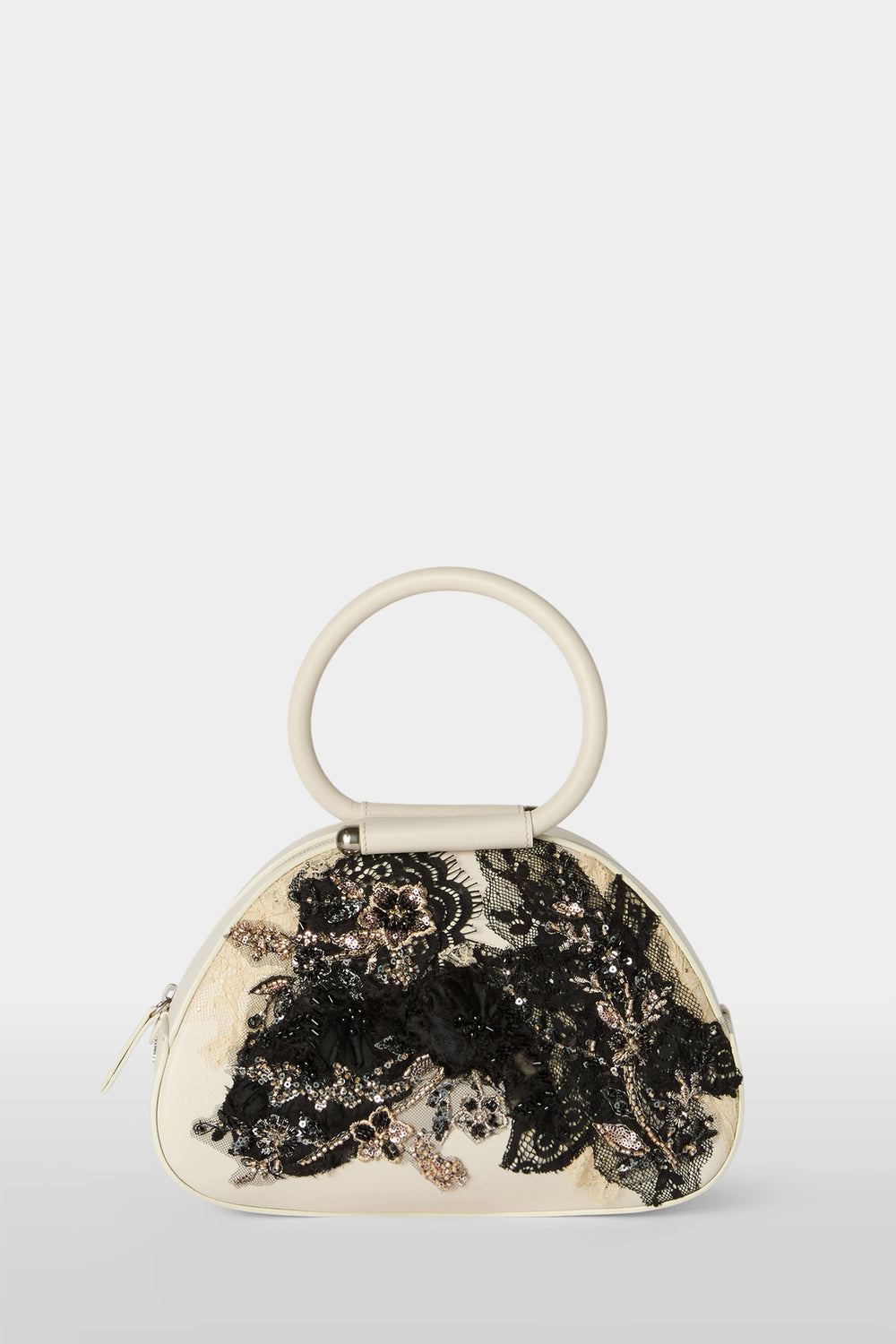 Caragol Bag Avorio con Pizzo e Ricamo