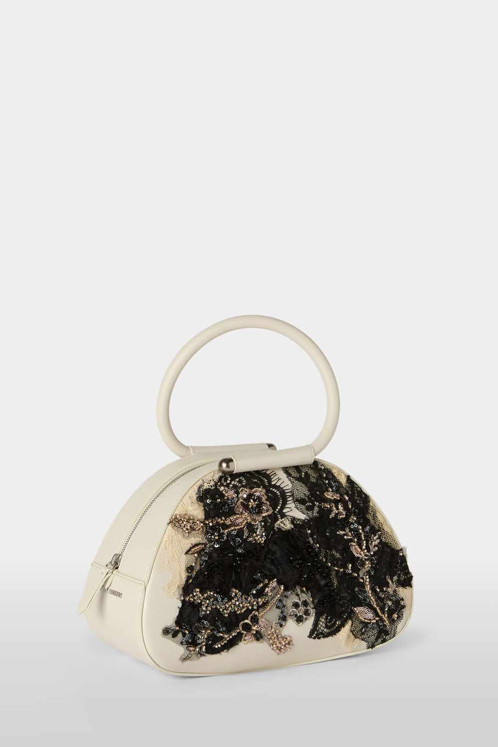 Caragol Bag Avorio con Pizzo e Ricamo