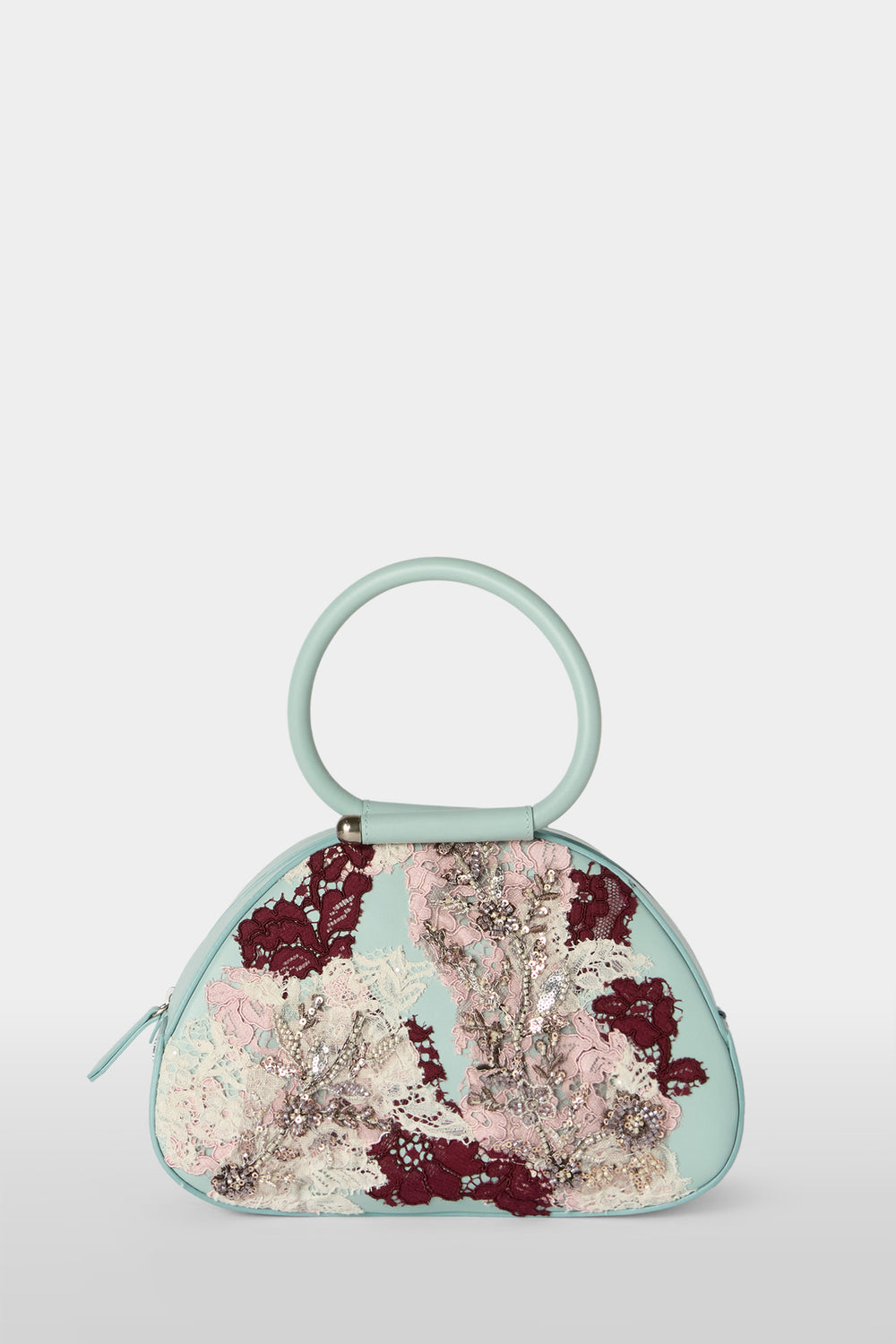 Turquoise Caragol Bag with Embroidery