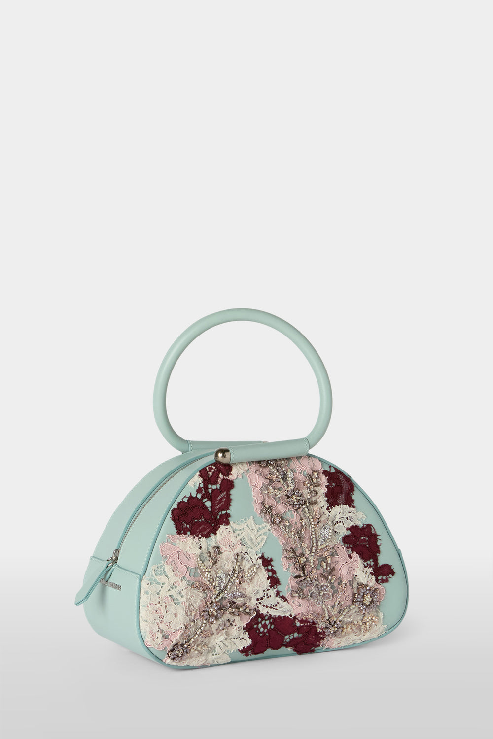 Turquoise Caragol Bag with Embroidery