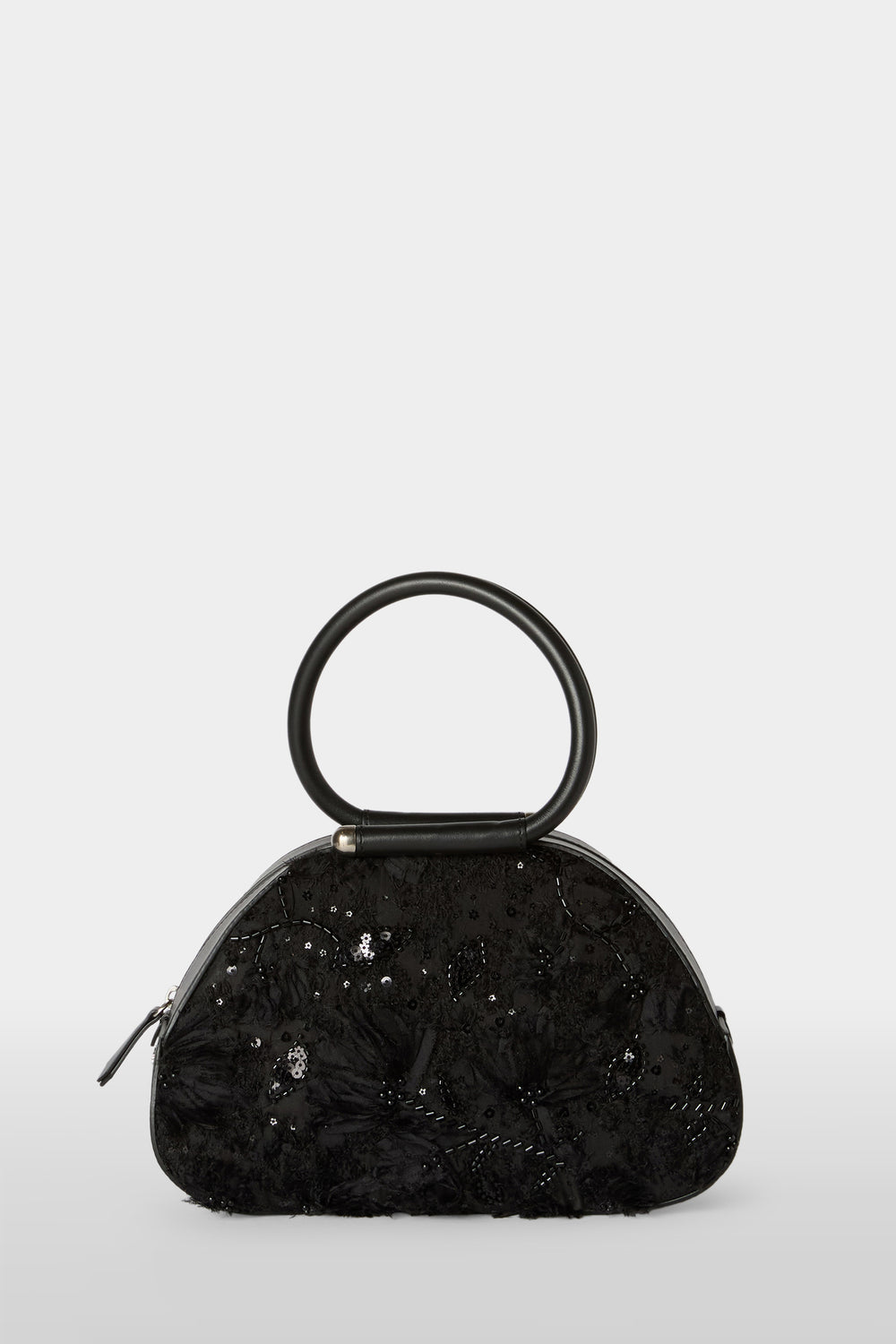 Caragol Bag Nera con Ricamo di Paillettes