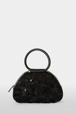 Black Caragol Bag with Sequin Embroidery