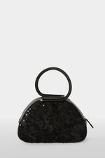 Black Caragol Bag with Sequin Embroidery
