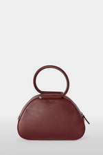 Caragol Bag Bordeaux con Ricamo Floreale