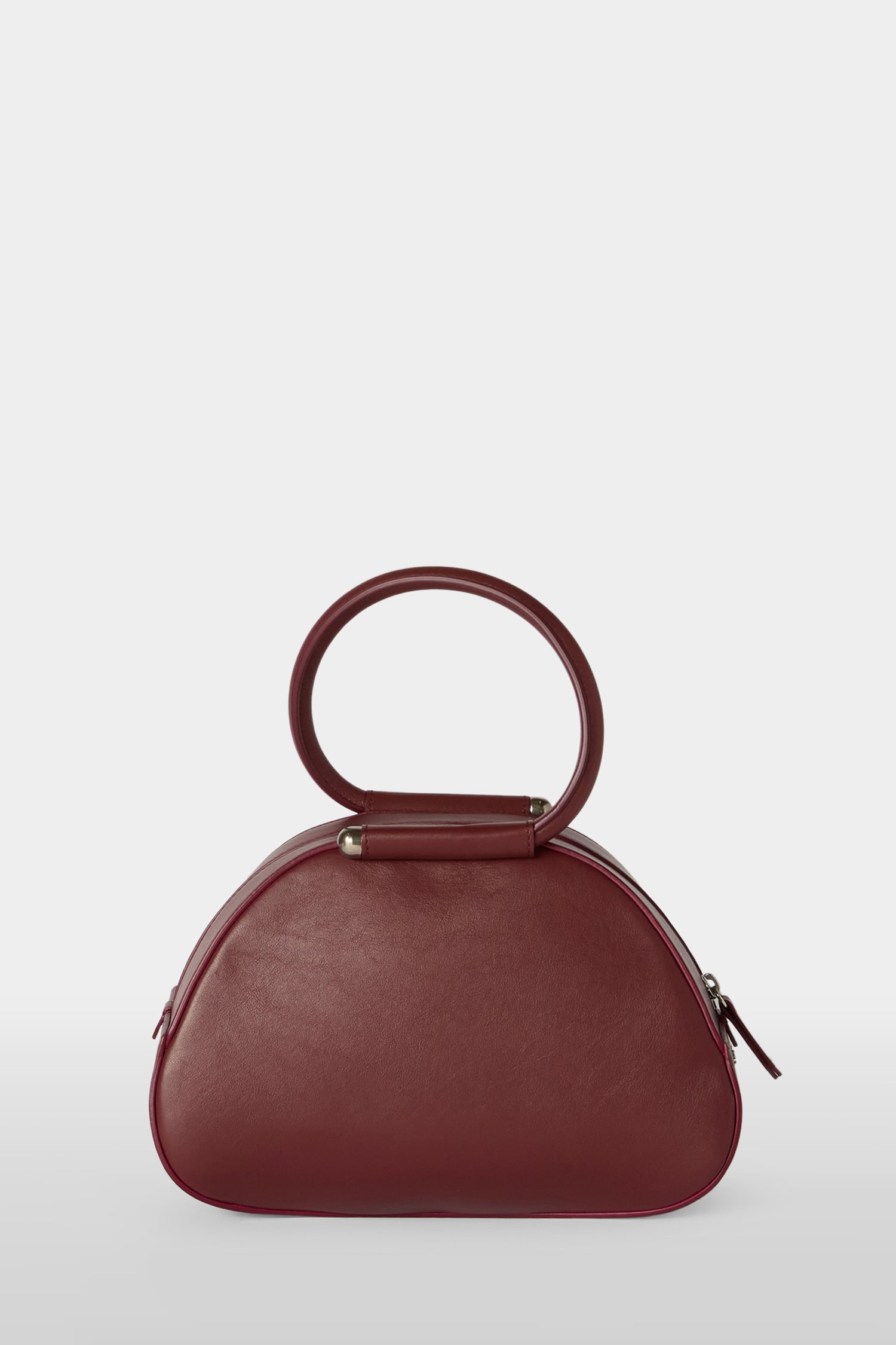 Caragol Bag Bordeaux con Ricamo Floreale