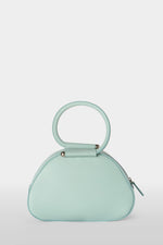 Turquoise Caragol Bag with Floral Sequin Embroidery