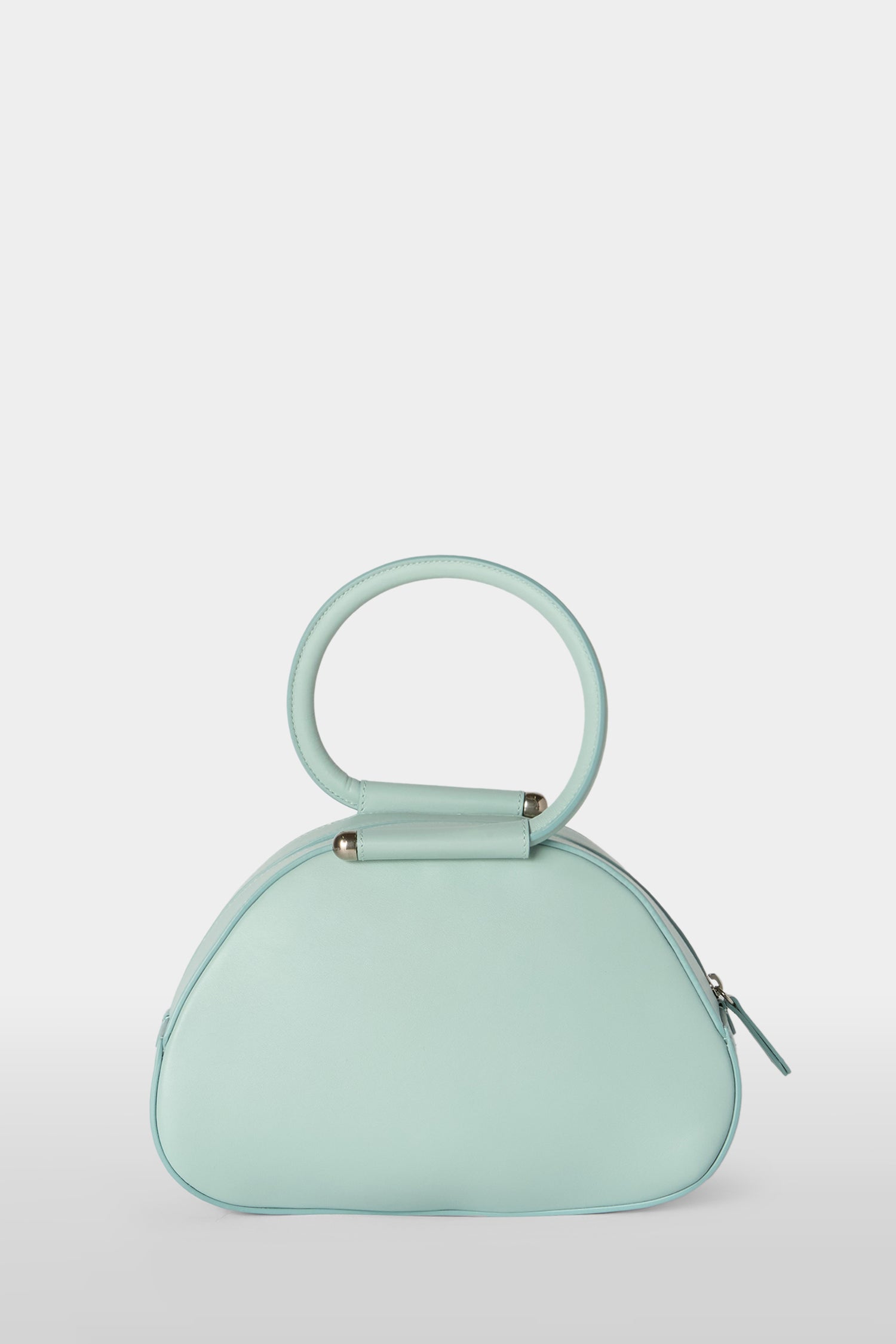 Turquoise Caragol Bag with Floral Sequin Embroidery