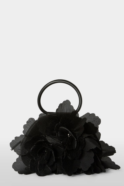 Caragol Bag Nera con Bouquet Plissé