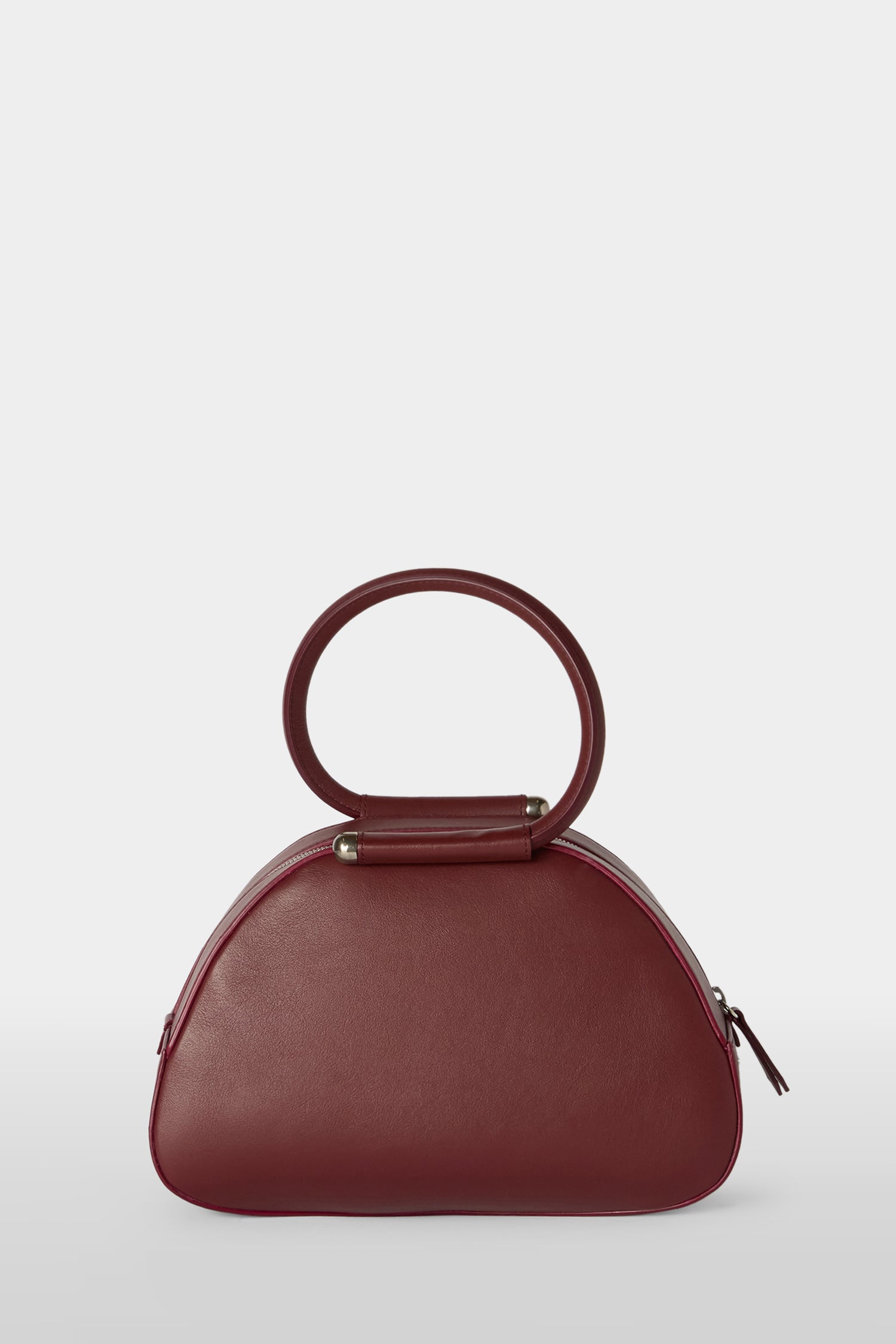 Burgundy Caragol Bag with Floral Sequin Embroidery