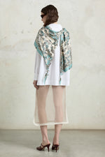 Floral Silk Jabot Robespierre Shirt