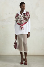 Burgundy Floral Robespierre Shirt