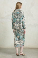 Turquoise Floral Pajama Shirt
