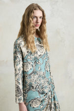 Turquoise Floral Pajama Shirt