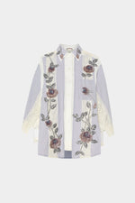 Patchwork Robespierre With Rose Embroidery