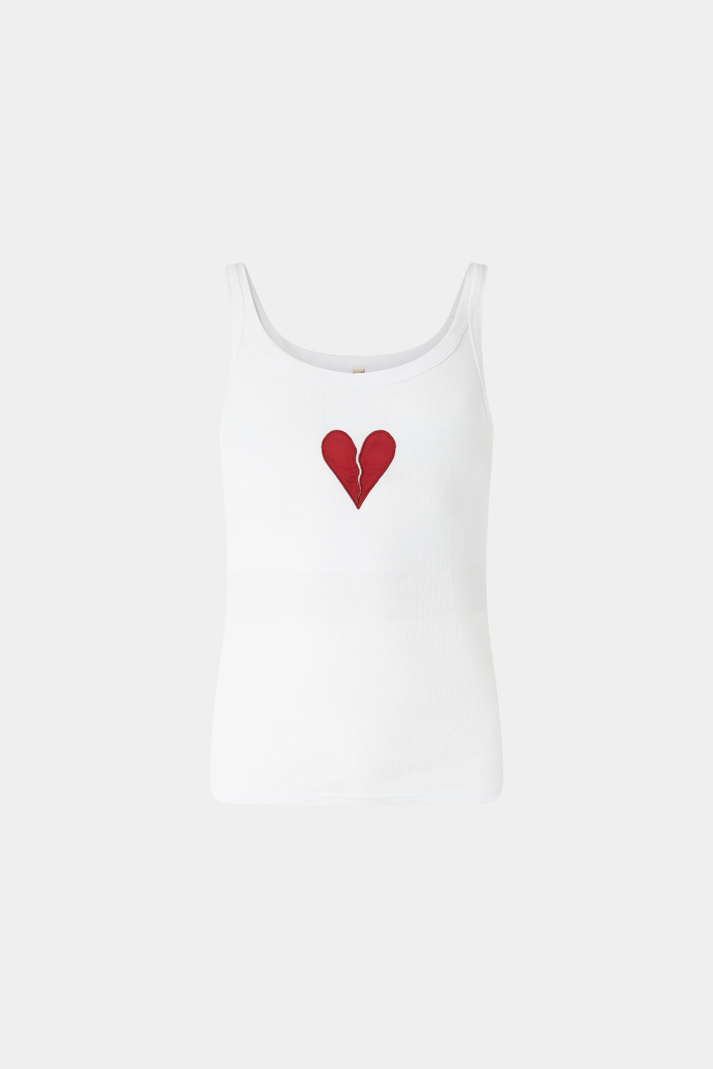 Broken Heart Tank Top White
