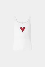Broken Heart Tank Top White
