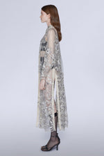 Long-sleeved Lace Midi Dress
