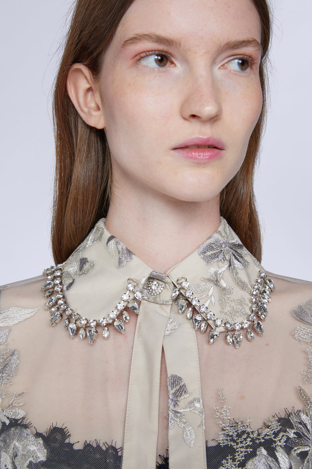 Long-sleeved Lace Midi Dress