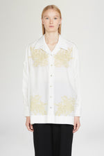 Camicia Bianca in Cotone con Perline