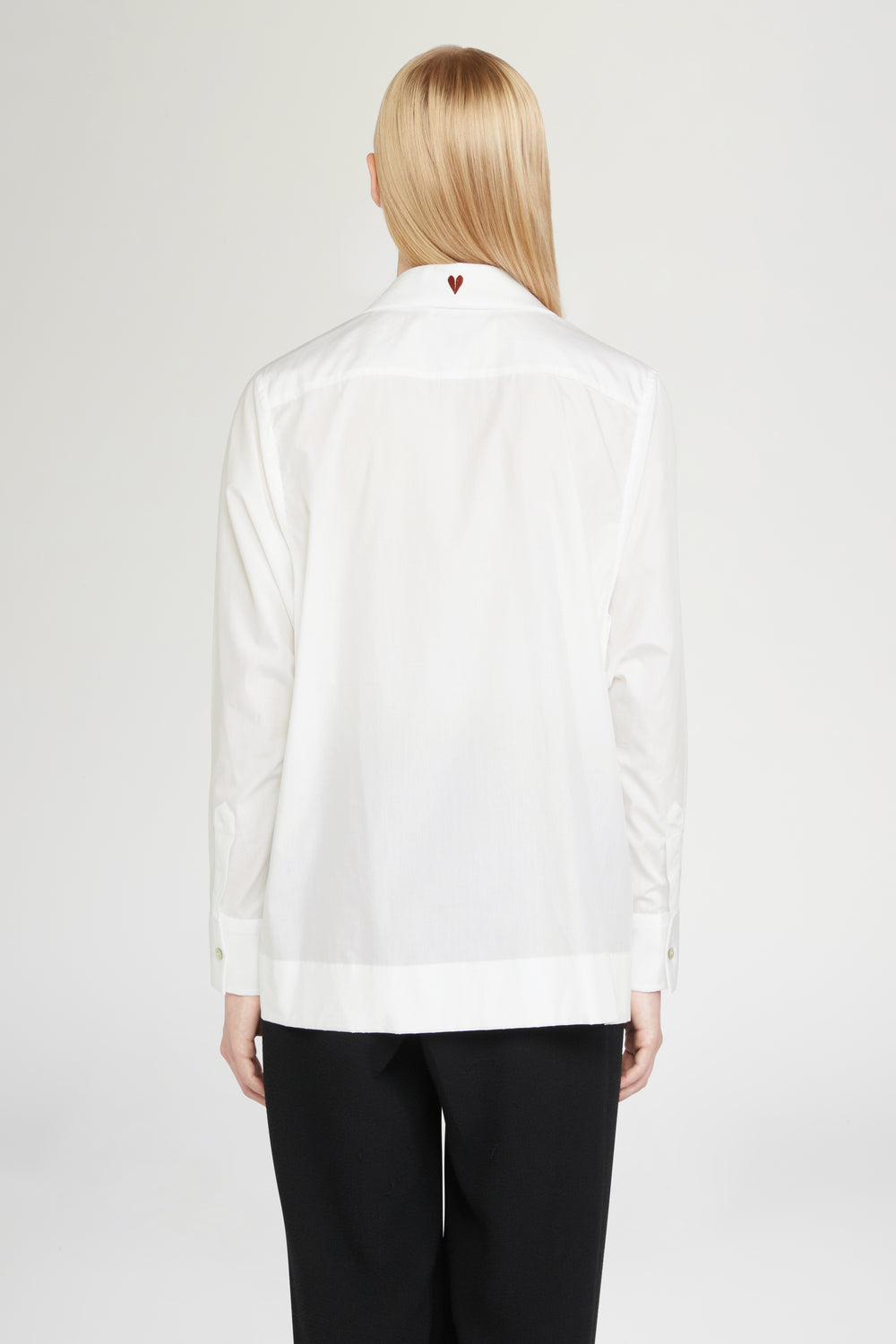 White Cotton Shirt with Beads