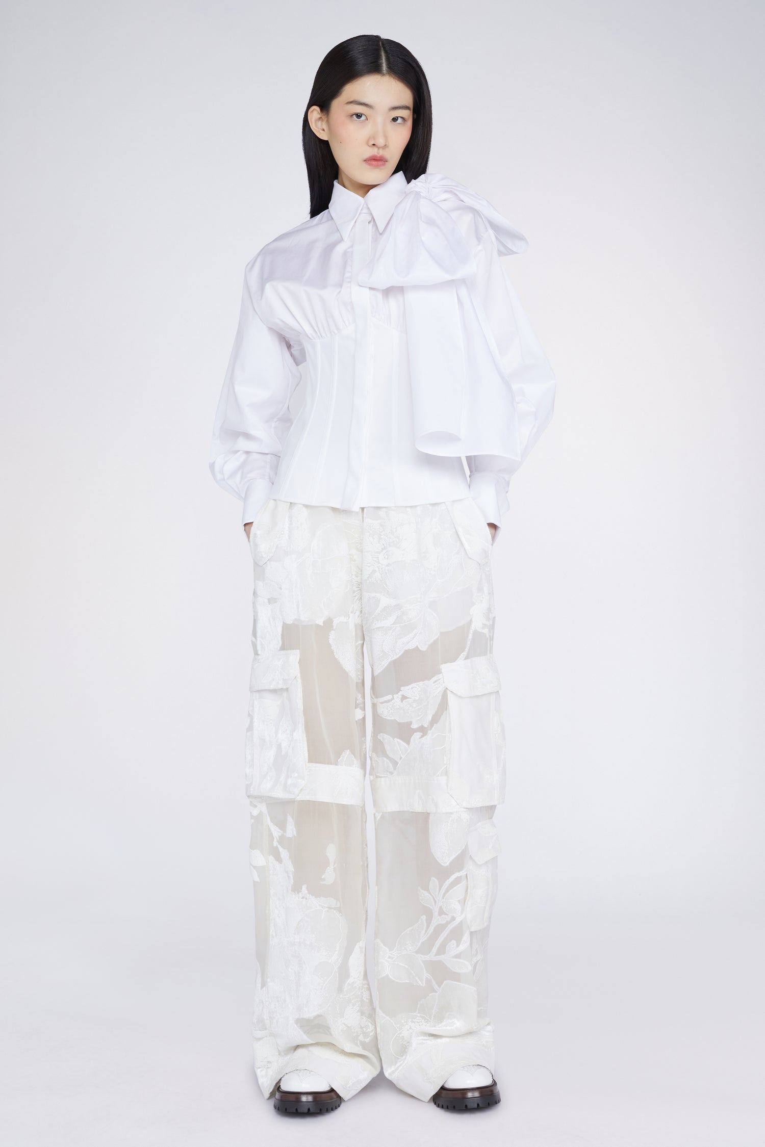 Camicia Bianca con Fiocco