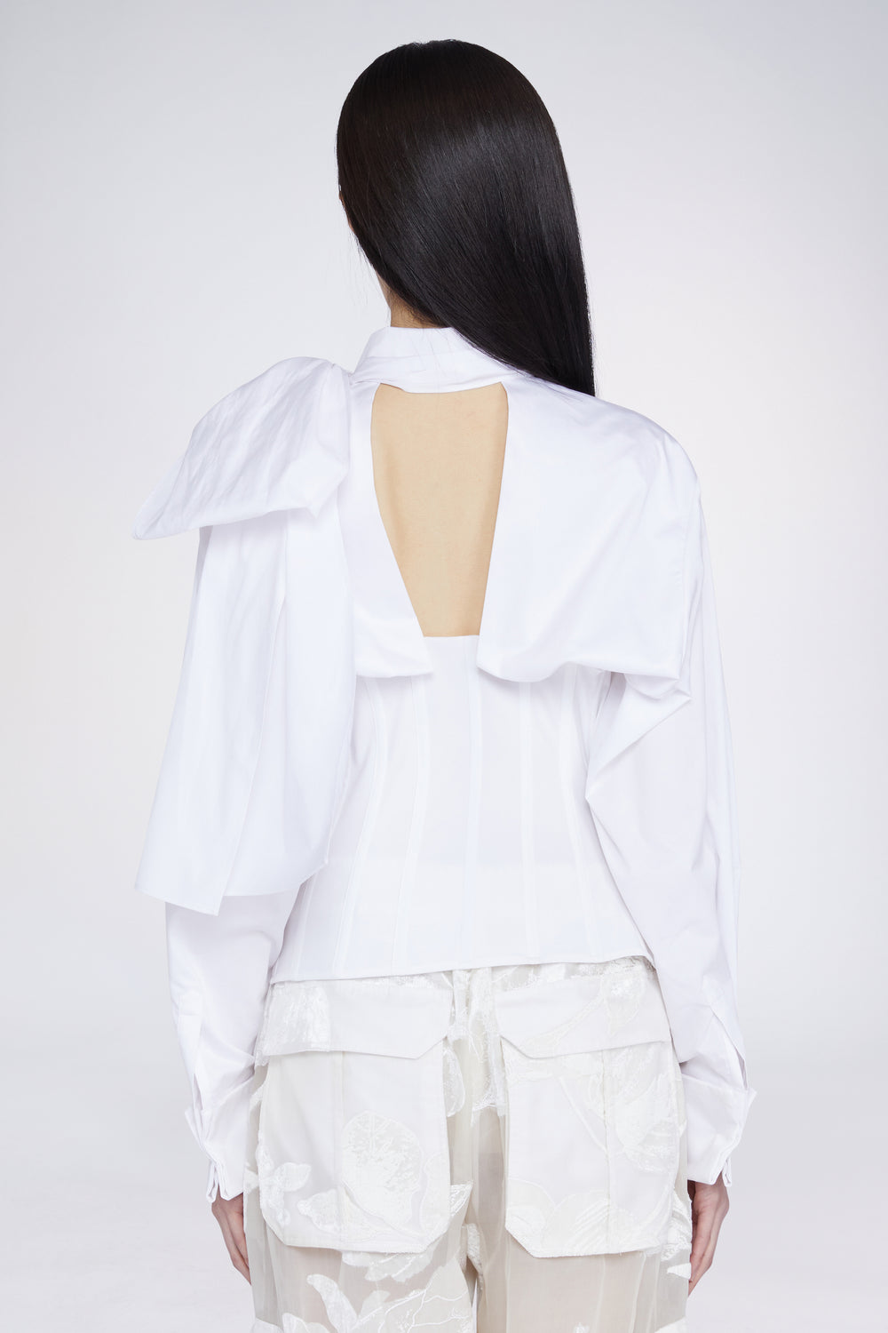 White Shirt with Bow