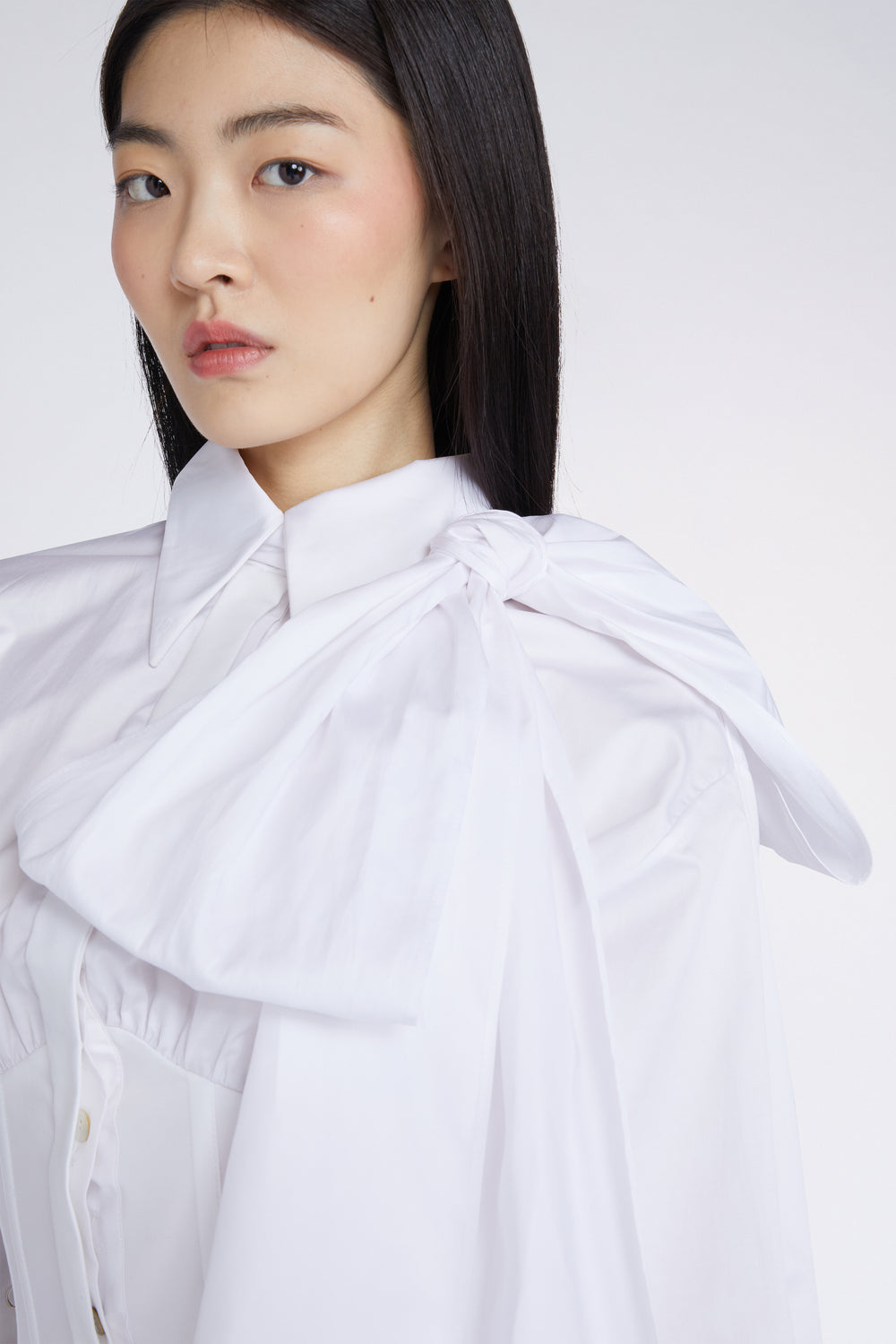 White Shirt with Bow