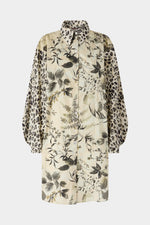 Abito Camicia Stampa Tropicale