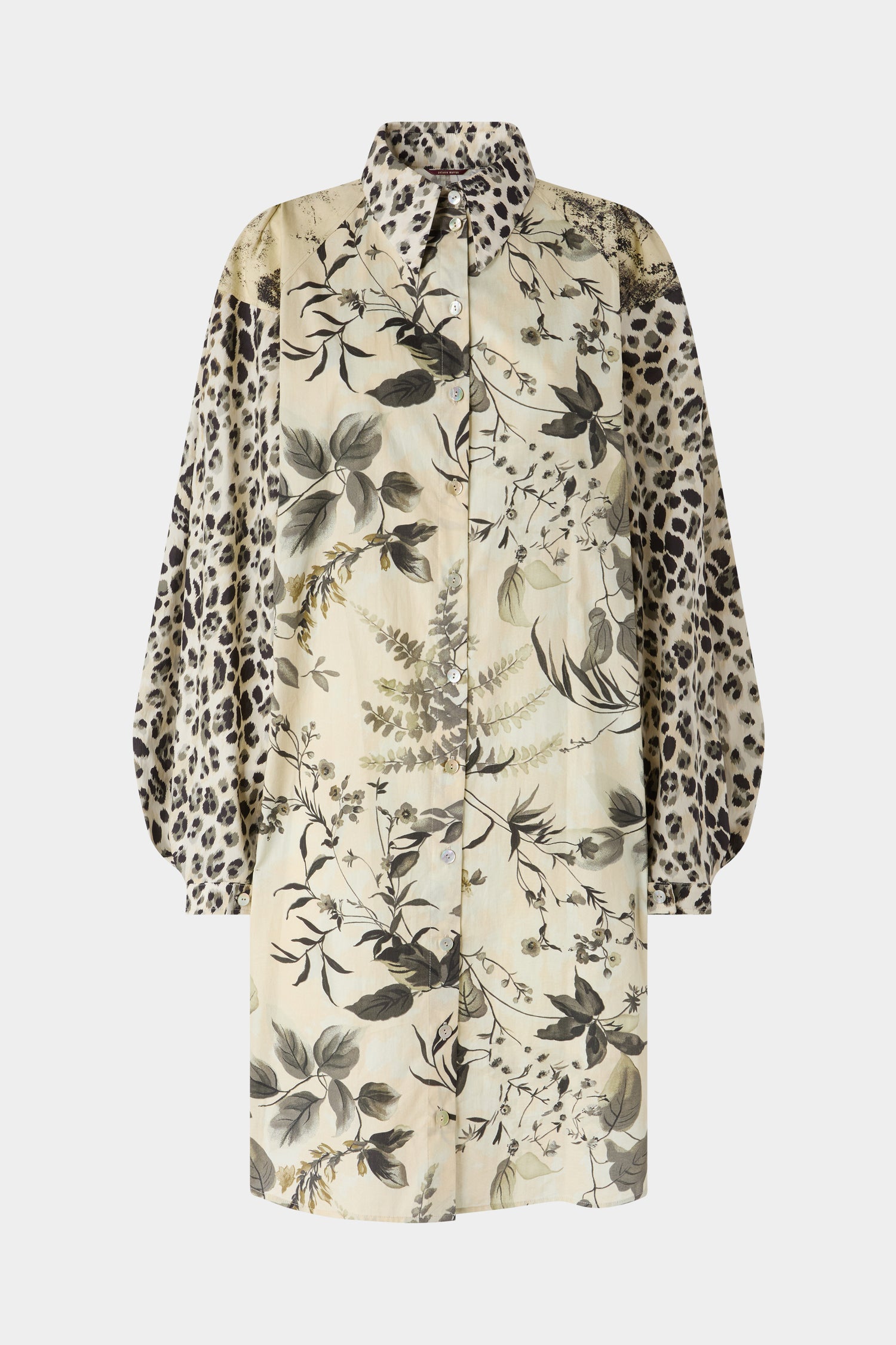 Abito Camicia Stampa Tropicale