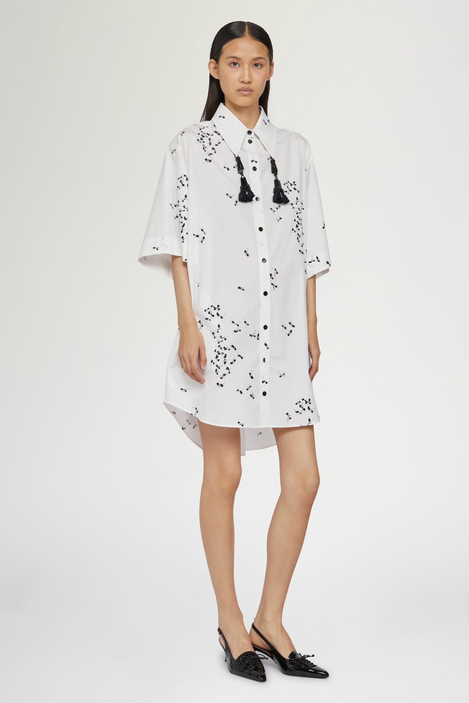 Abito Camicia con Stampa Formiche
