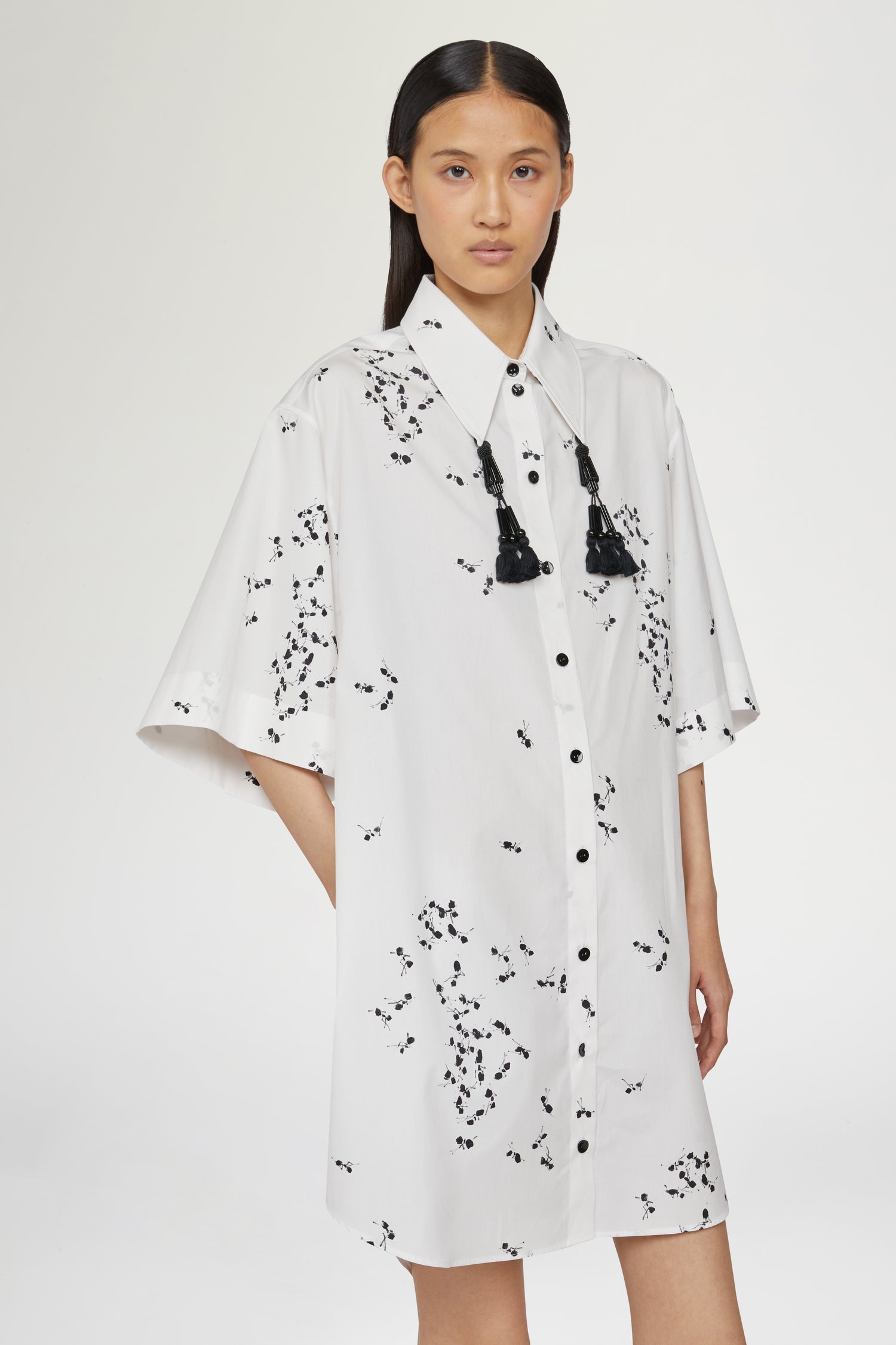 Abito Camicia con Stampa Formiche