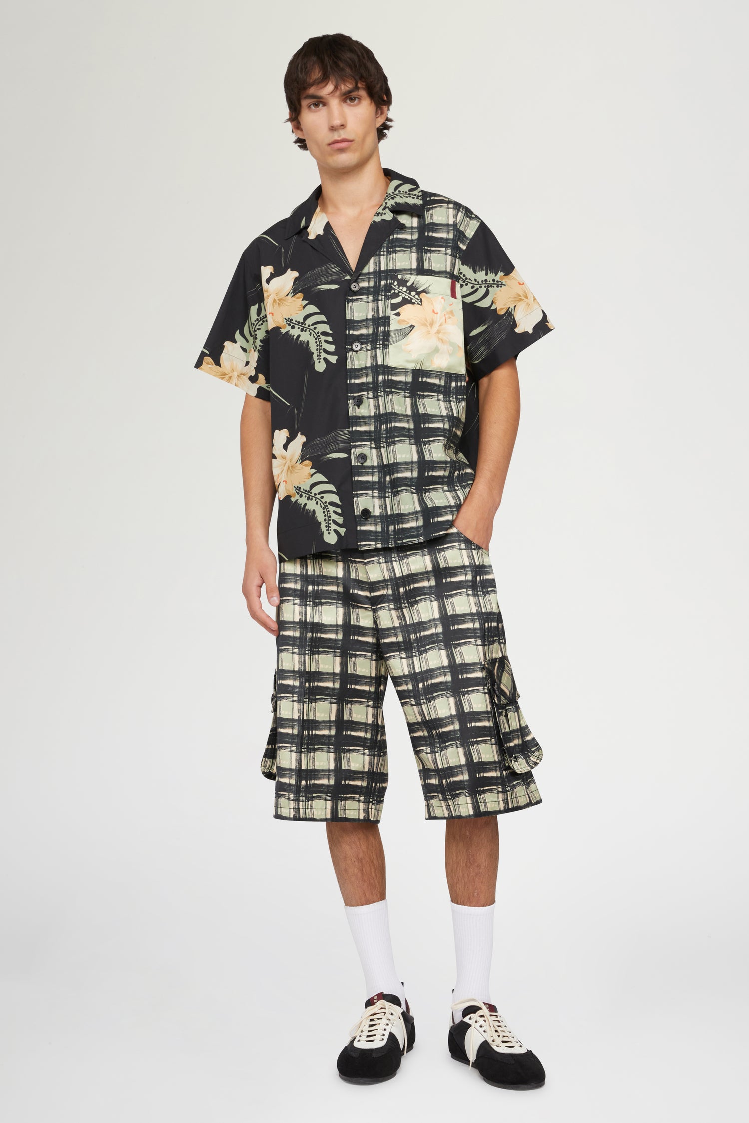 Camicia stampa Floreale e Quadri