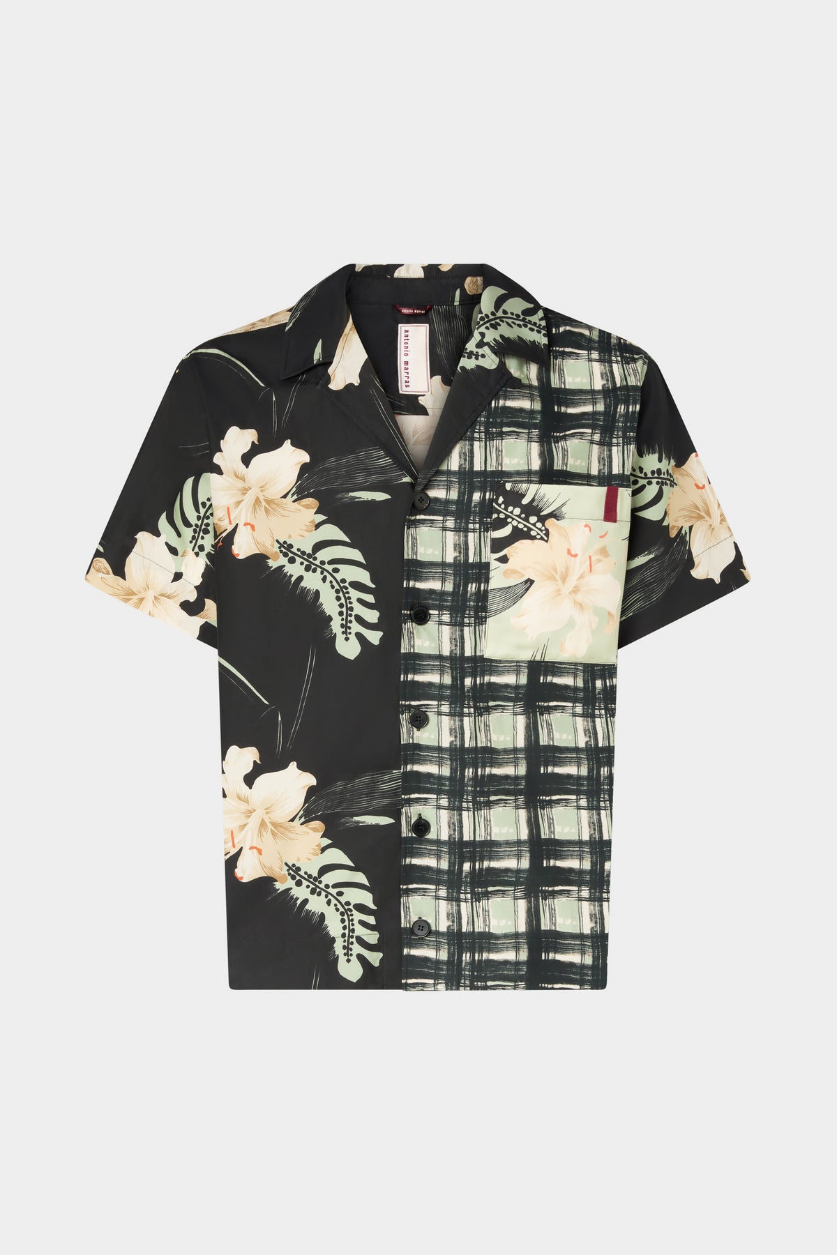 Shirt with Floral & Check print