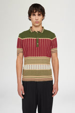 Red & Green Knit Polo