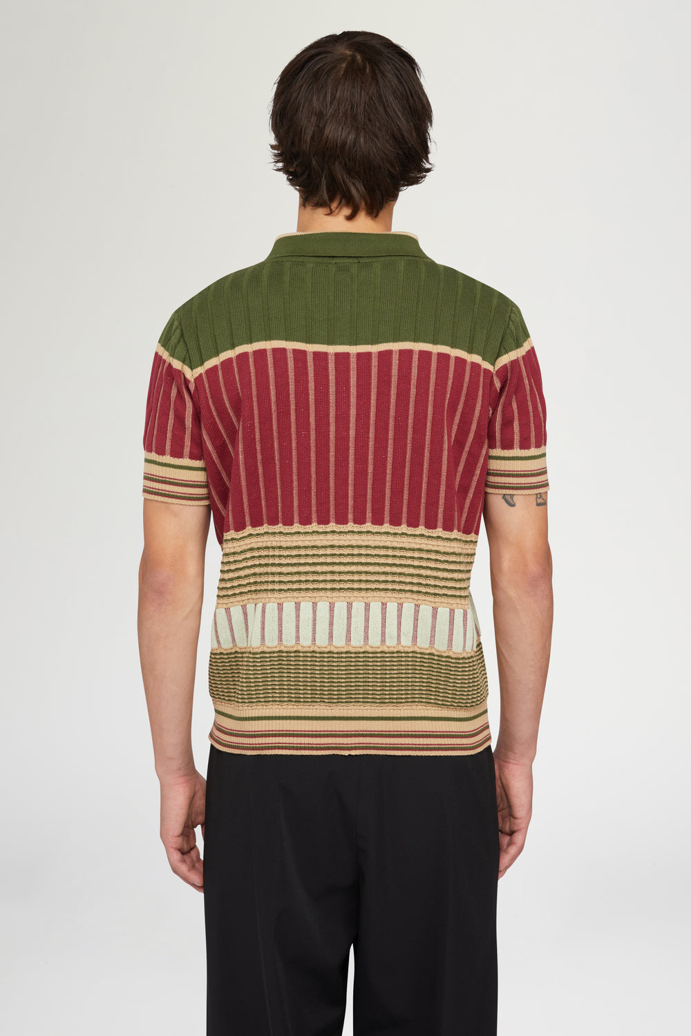 Red & Green Knit Polo