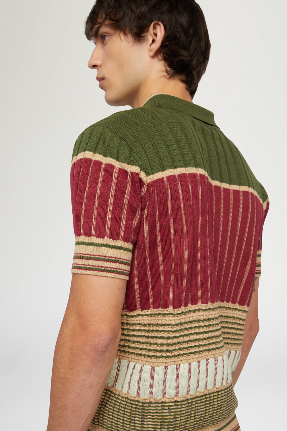 Red & Green Knit Polo