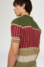 Red & Green Knit Polo