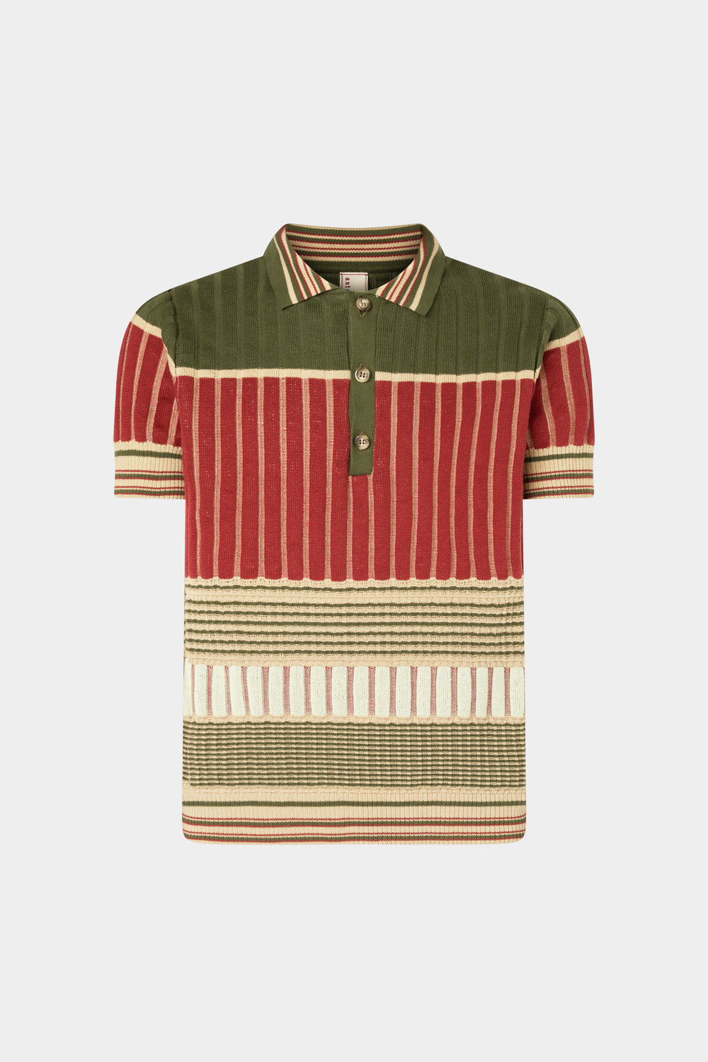 Red & Green Knit Polo