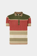 Red & Green Knit Polo