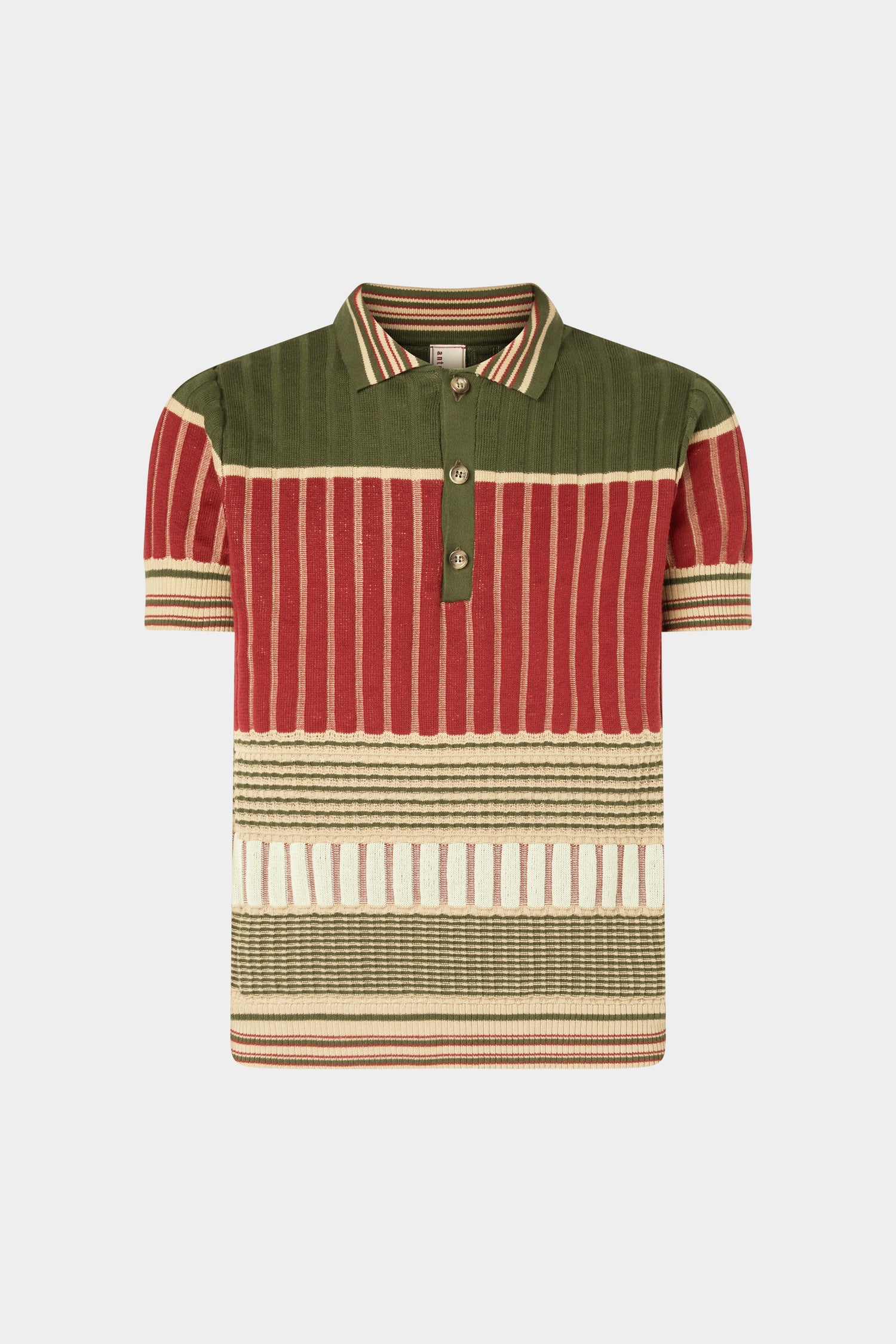 Red & Green Knit Polo