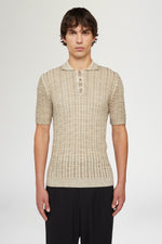 Polo in Maglia Beige