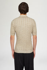 Polo in Maglia Beige