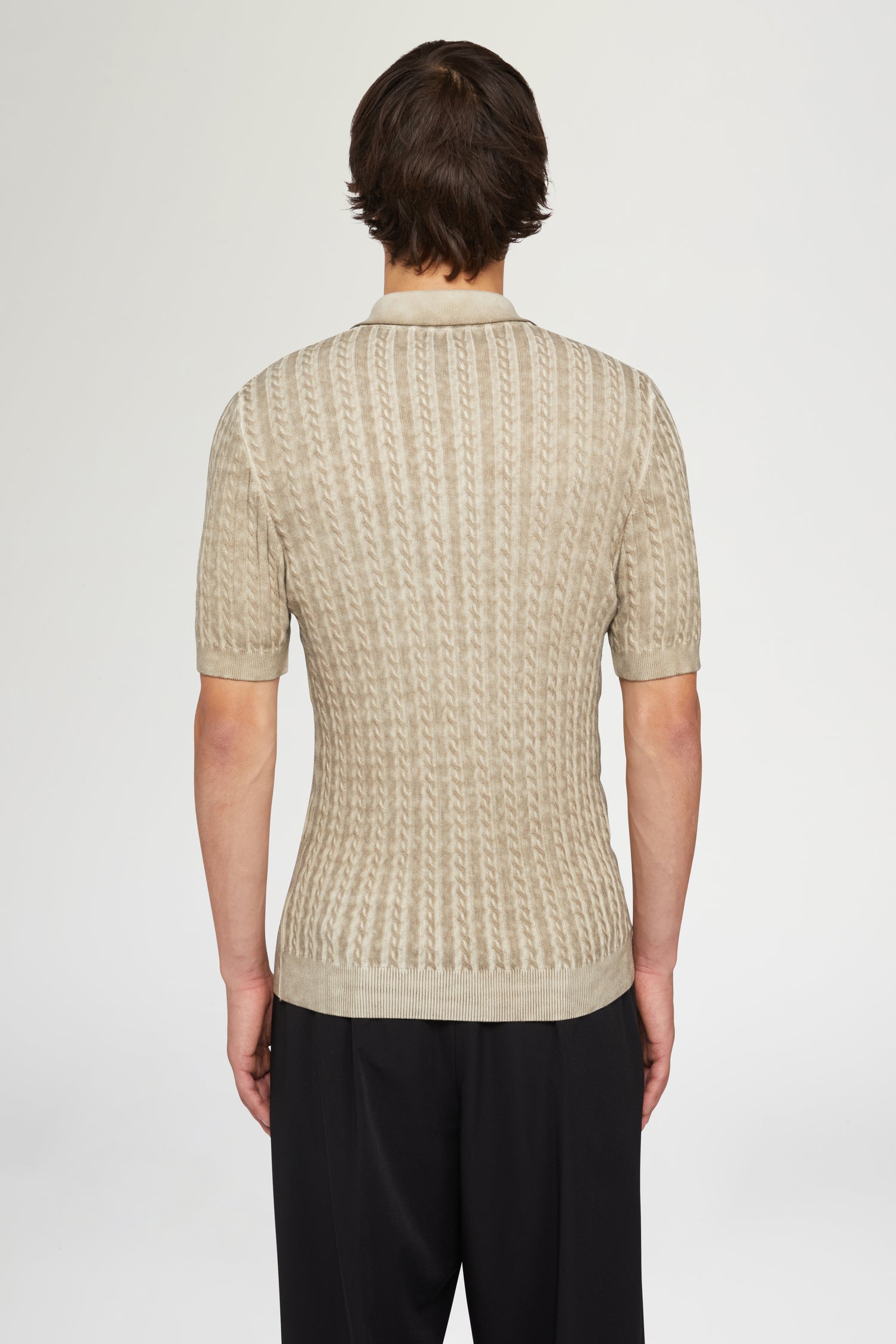 Polo in Maglia Beige