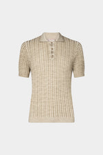 Polo in Maglia Beige