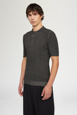 Polo in Maglia Grigia